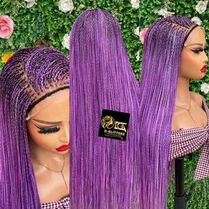 MICRO BOX BRAIDS BRAIDED WIG ON 7*7 LACE CLOSURE 35"